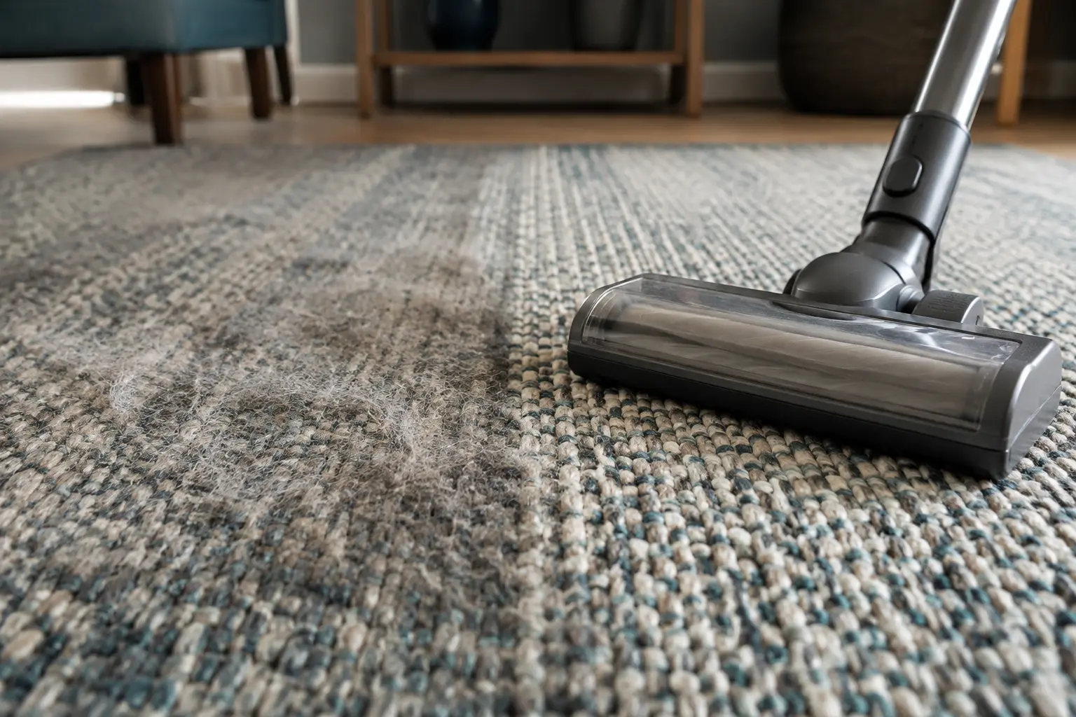 Brosse générique retirant des poils incrustés dans un tapis