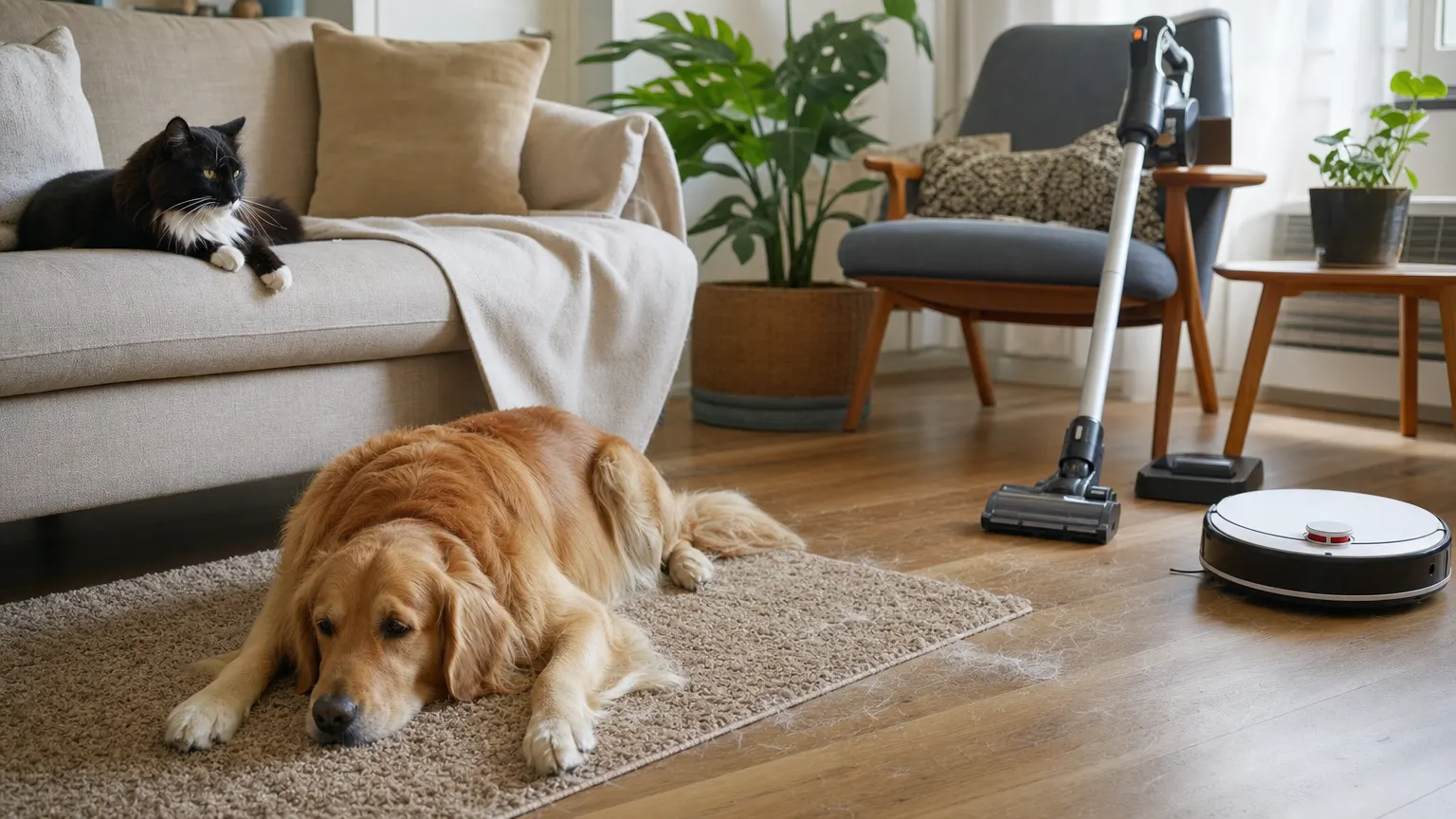 Aspirateur balai ou robot pour les poils d’animaux : lequel choisir ?