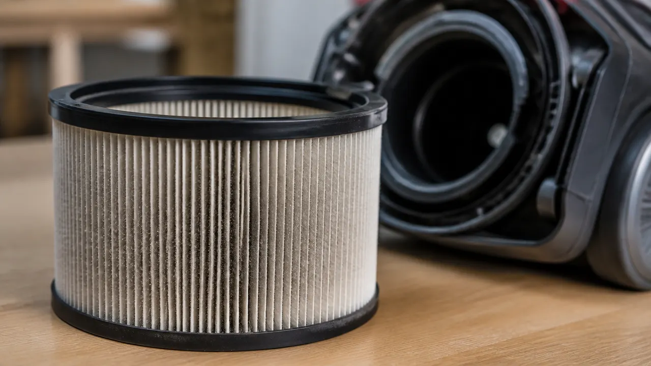 Plis et média filtrant d’un filtre haute efficacité pour aspirateur